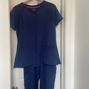 Heart Soul Scrub Set Navy